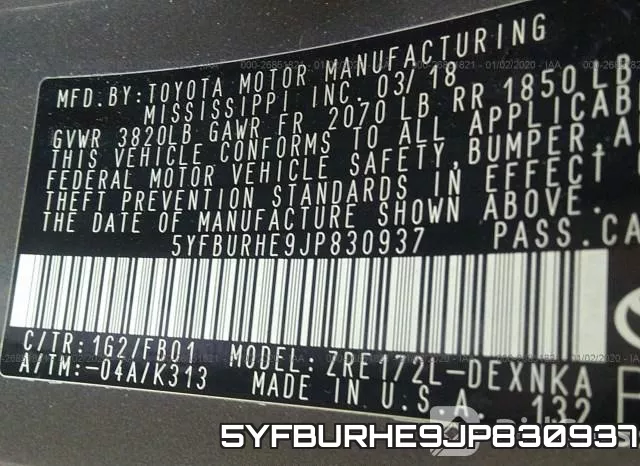 5YFBURHE9JP830937 фото 9