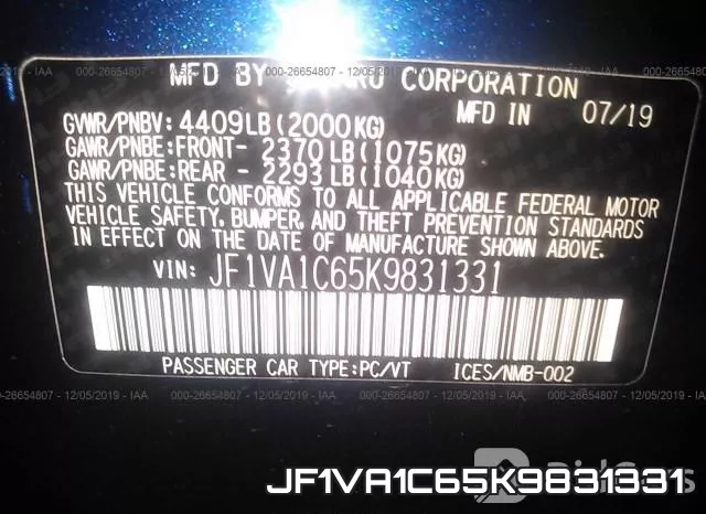JF1VA1C65K9831331 фото 8