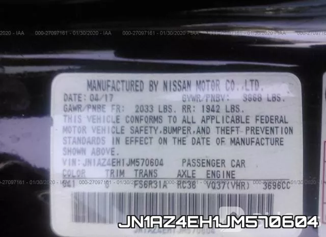JN1AZ4EH1JM570604 фото 10