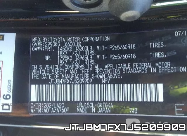 JTJBM7FX7J5209909 фото 9