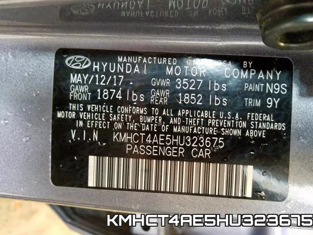 KMHCT4AE5HU323675 фото 2