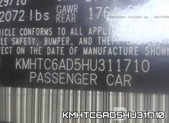 KMHTC6AD5HU311710 фото 8