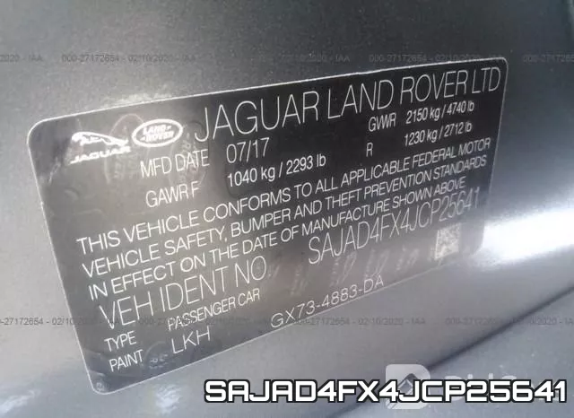 SAJAD4FX4JCP25641 фото 10