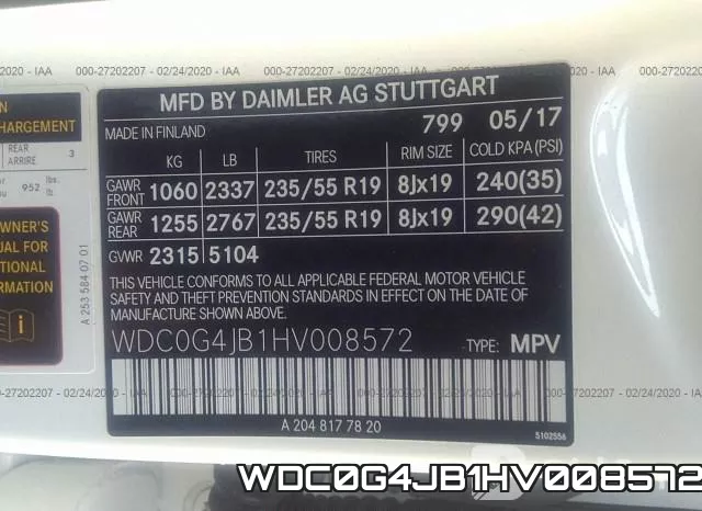 WDC0G4JB1HV008572 фото 7