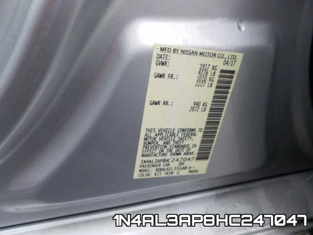 1N4AL3AP8HC247047 фото 2