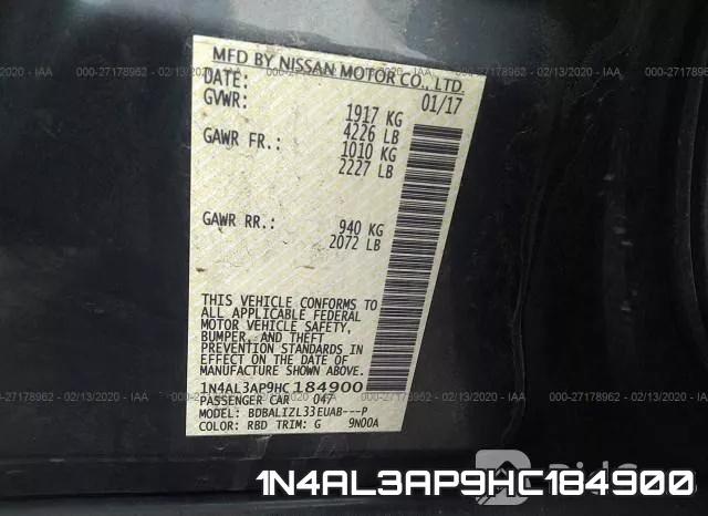 1N4AL3AP9HC184900 фото 8