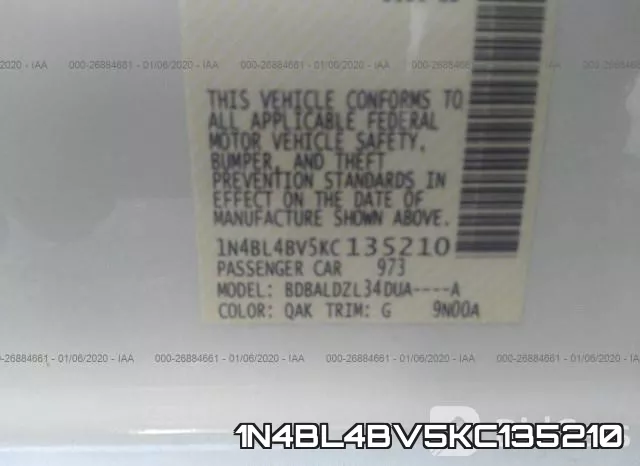 1N4BL4BV5KC135210 фото 7