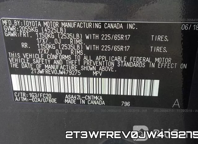 2T3WFREV0JW479275 фото 6