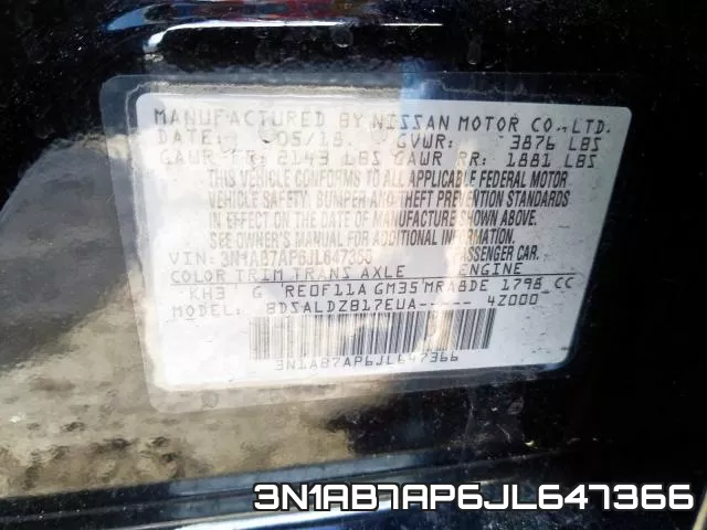 3N1AB7AP6JL647366 фото 2