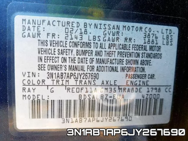3N1AB7AP6JY267690 фото 2