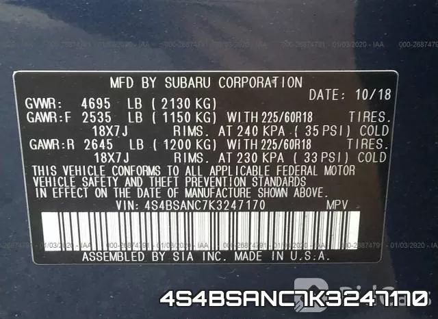 4S4BSANC7K3247170 фото 9