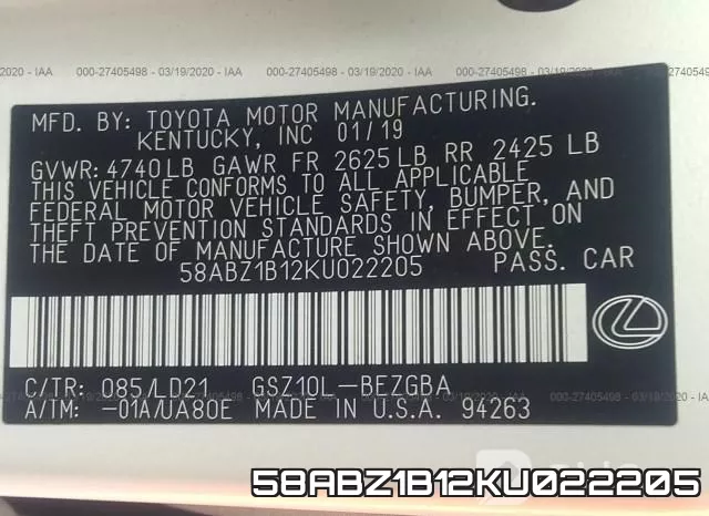 58ABZ1B12KU022205 фото 9