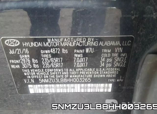 5NMZU3LB8HH003265 фото 10