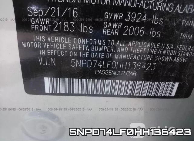 5NPD74LF0HH136423 фото 6