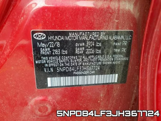 5NPD84LF3JH367724 фото 2