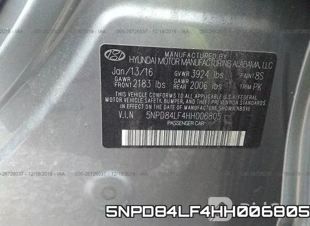 5NPD84LF4HH006805 фото 7