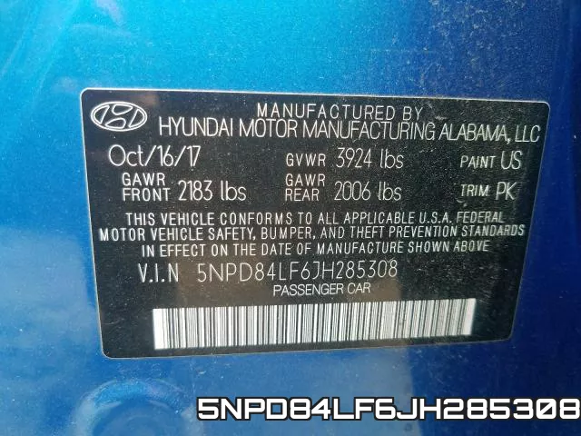 5NPD84LF6JH285308 фото 2