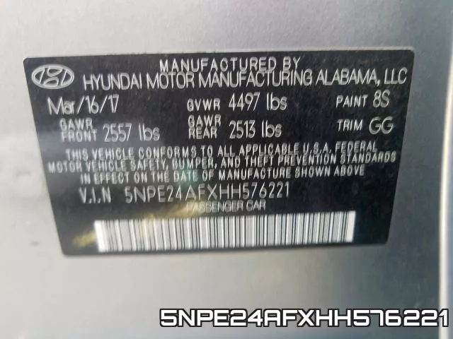 5NPE24AFXHH576221 фото 2