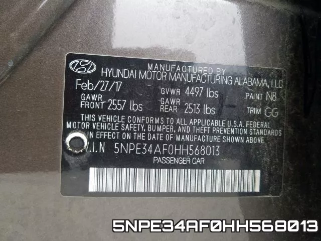 5NPE34AF0HH568013 фото 2