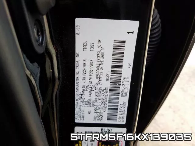 5TFRM5F16KX139035 фото 2
