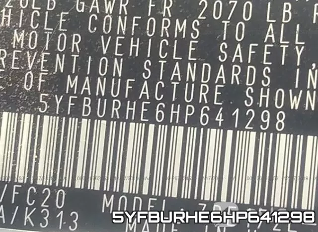 5YFBURHE6HP641298 фото 6