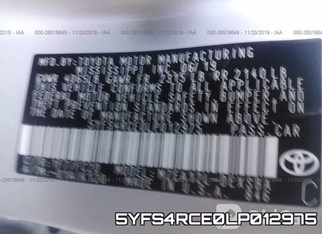 5YFS4RCE0LP012975 фото 6