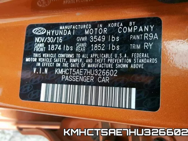 KMHCT5AE7HU326602 фото 2