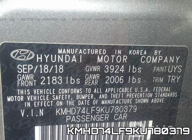 KMHD74LF9KU780379 фото 6