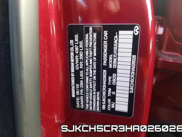 SJKCH5CR3HA026026 фото 2