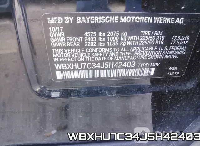 WBXHU7C34J5H42403 фото 7