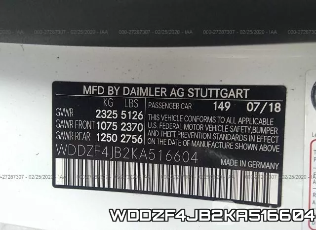 WDDZF4JB2KA516604 фото 8