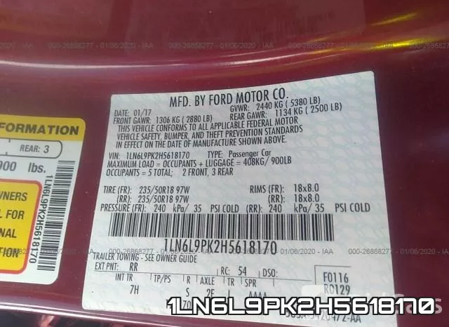 1LN6L9PK2H5618170 фото 10