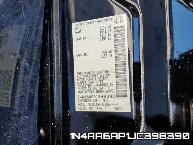 1N4AA6AP1JC398390 фото 2