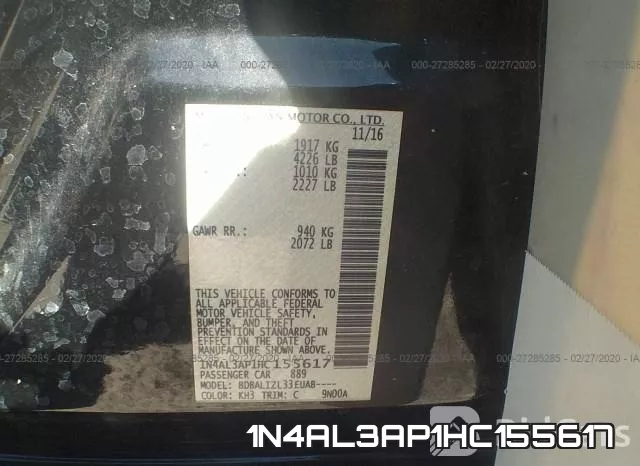1N4AL3AP1HC155617 фото 8