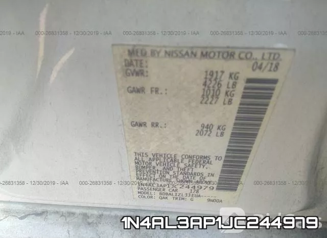 1N4AL3AP1JC244979 фото 9