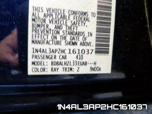 1N4AL3AP2HC161037 фото 2