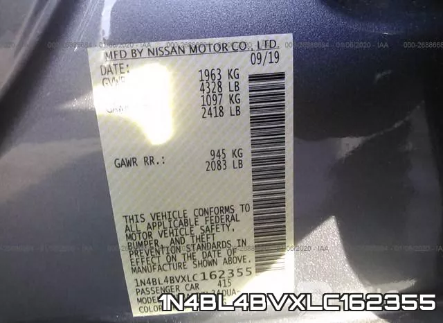 1N4BL4BVXLC162355 фото 7