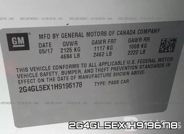 2G4GL5EX1H9196178 фото 7