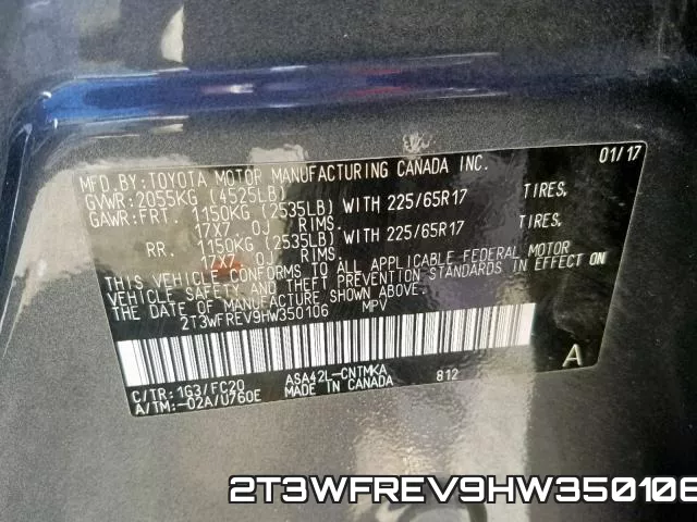2T3WFREV9HW350106 фото 2