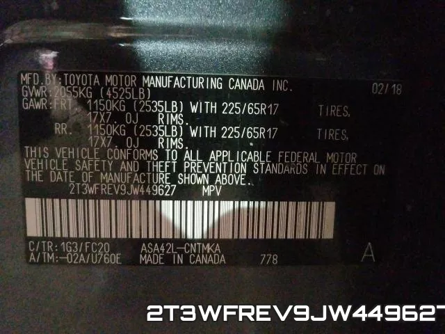 2T3WFREV9JW449627 фото 2
