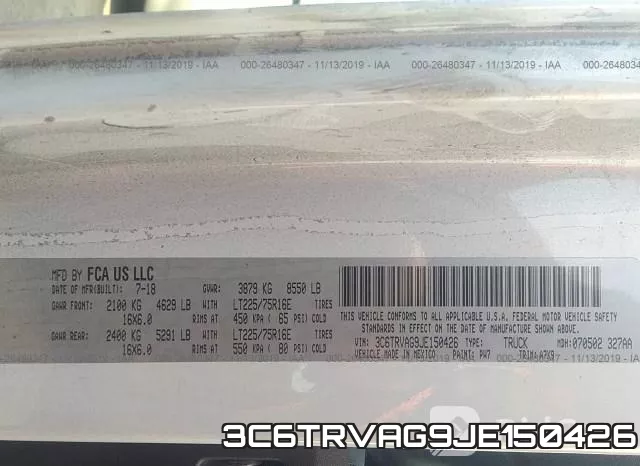 3C6TRVAG9JE150426 фото 6