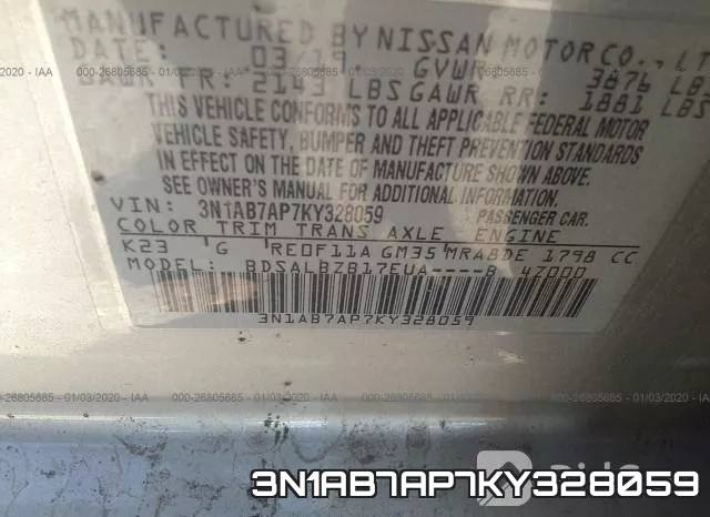3N1AB7AP7KY328059 фото 7