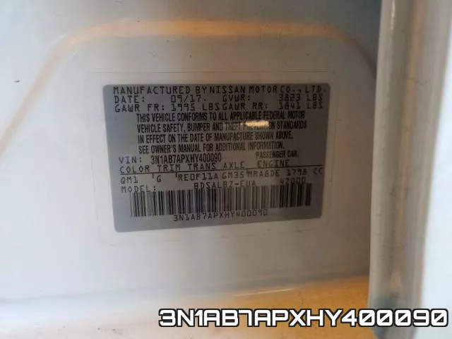 3N1AB7APXHY400090 фото 2