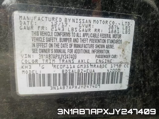 3N1AB7APXJY247409 фото 2