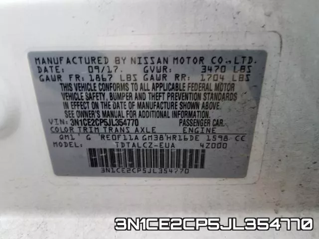 3N1CE2CP5JL354770 фото 2