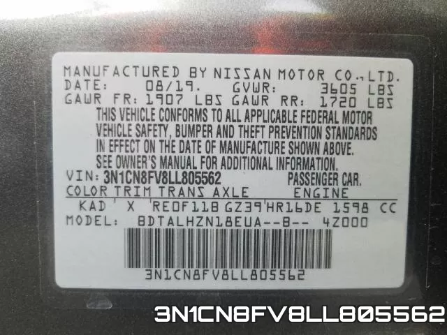 3N1CN8FV8LL805562 фото 2