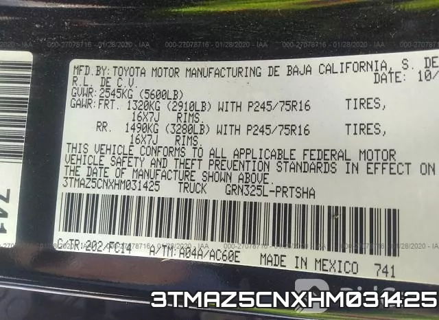 3TMAZ5CNXHM031425 фото 8