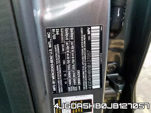 4JGDA5HB0JB127057 фото 2