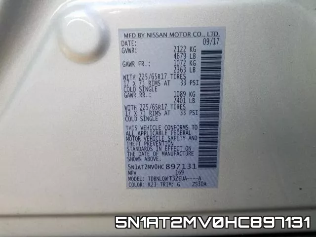 5N1AT2MV0HC897131 фото 2
