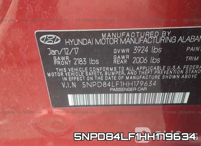 5NPD84LF1HH179634 фото 6